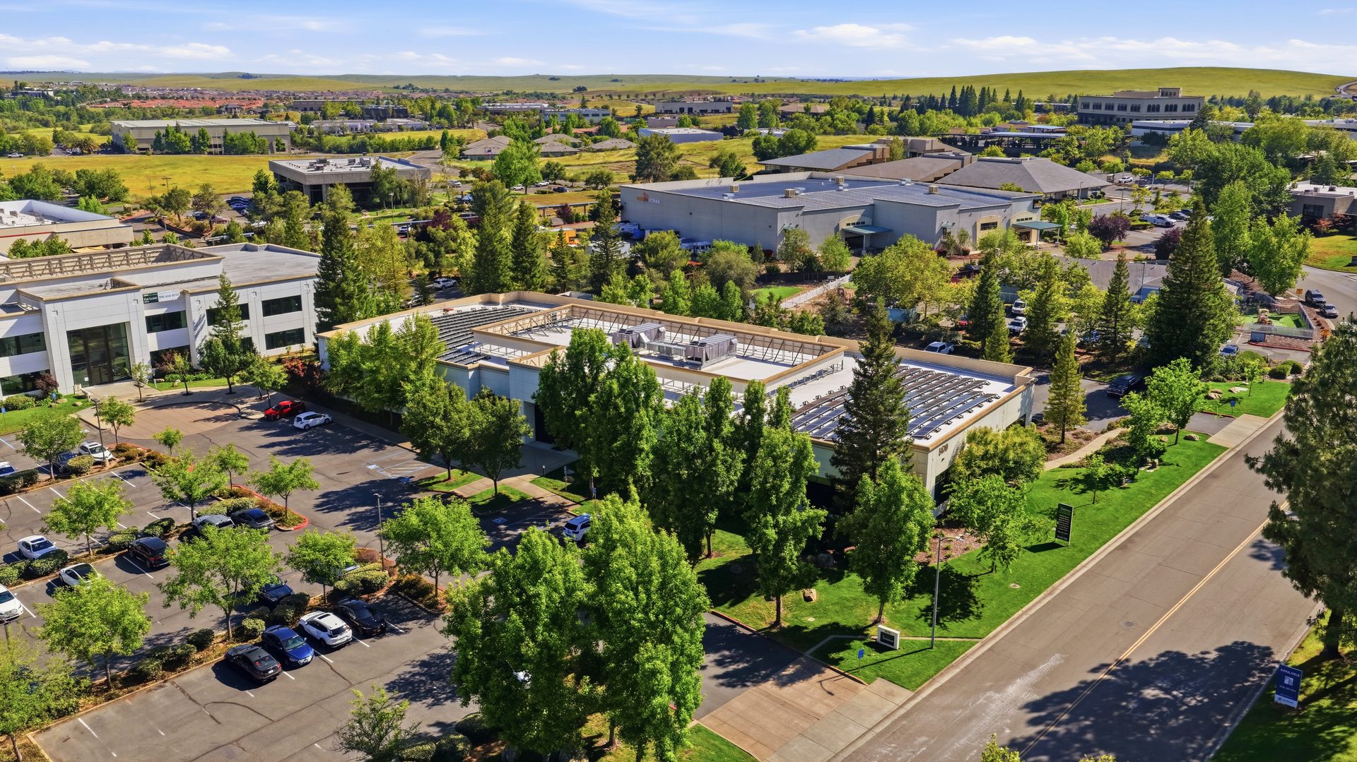 Aerial view of Business Workspaces in El Dorado Hills