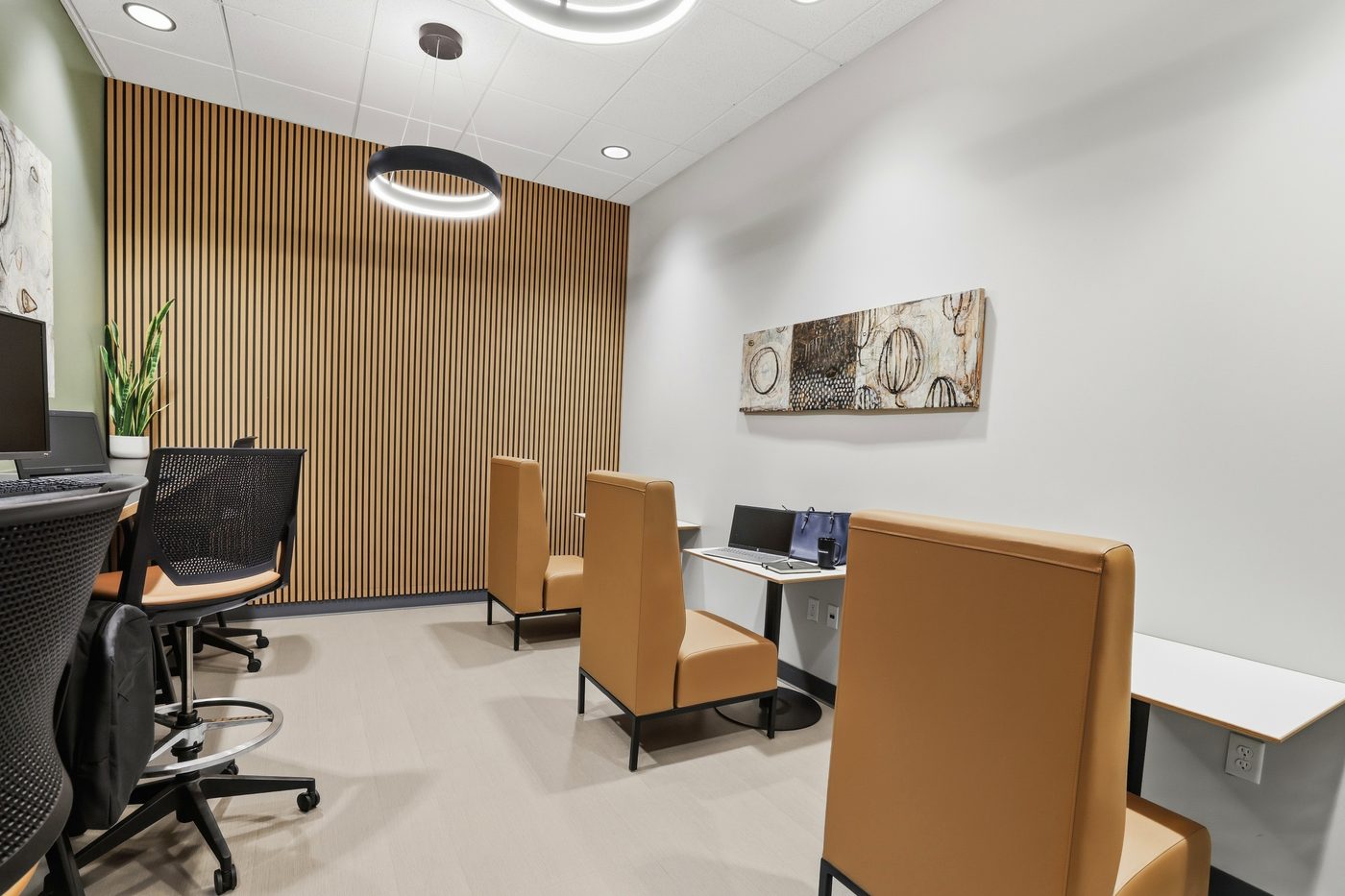 Coworking lounge chairs