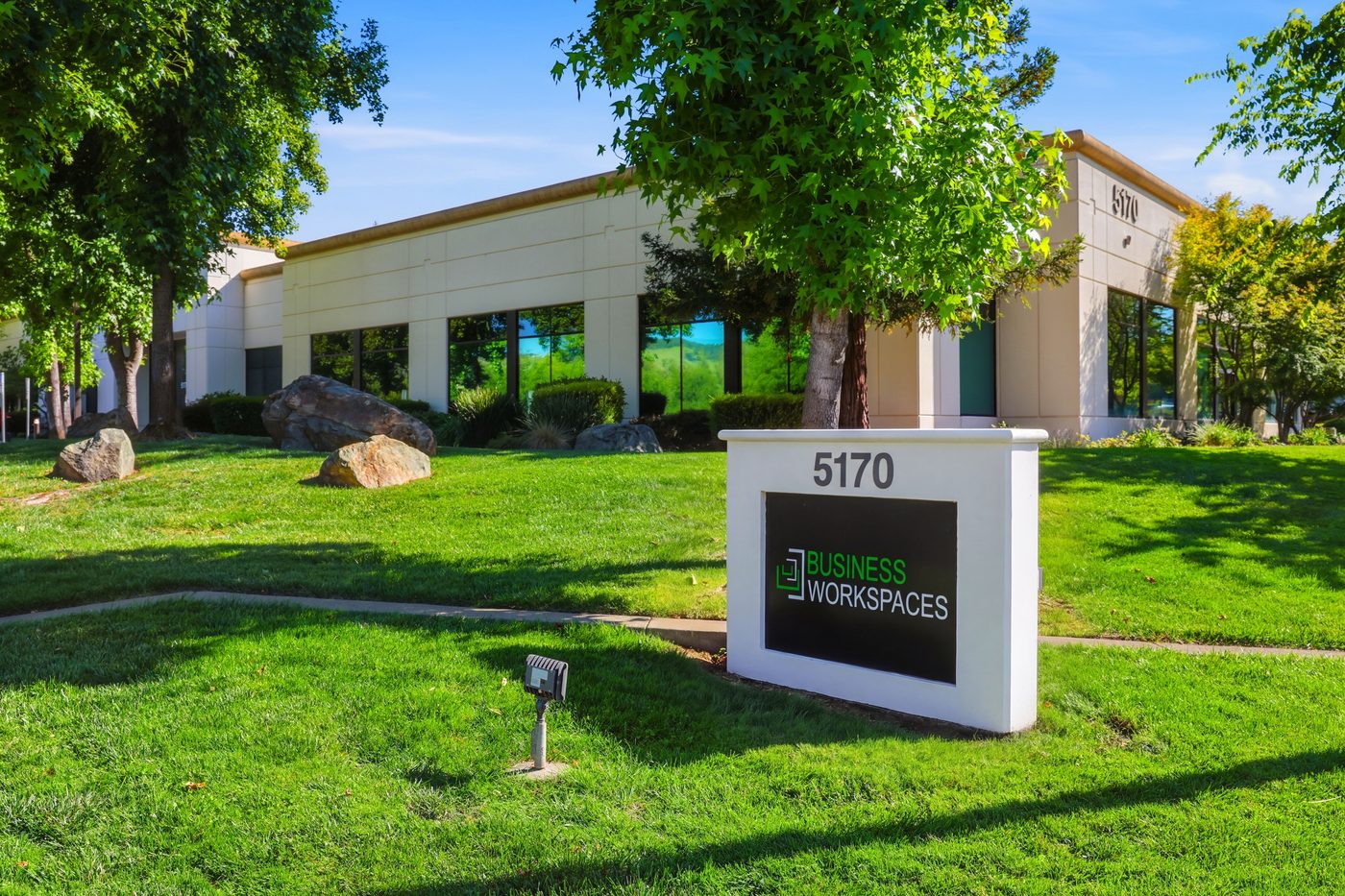 Business Workspaces signage