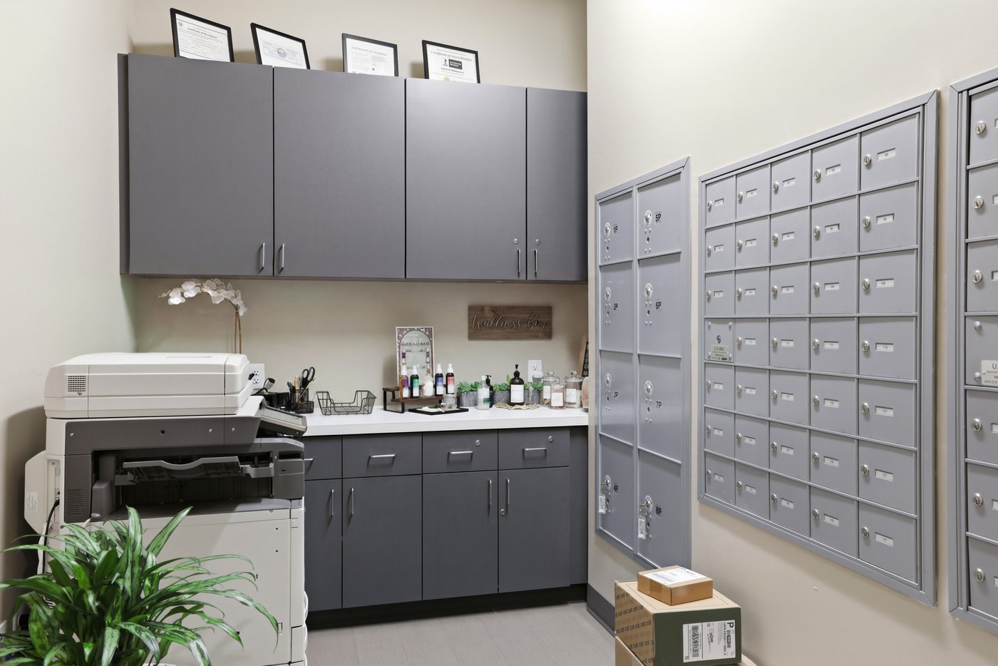 Mail center and bar